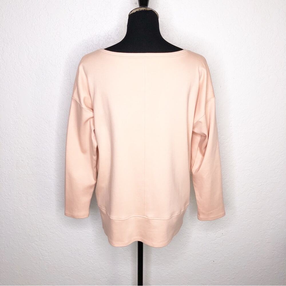 Eileen Fisher light orange apricot sweatshirt knit top size Petite Medium PM - Picture 15 of 15